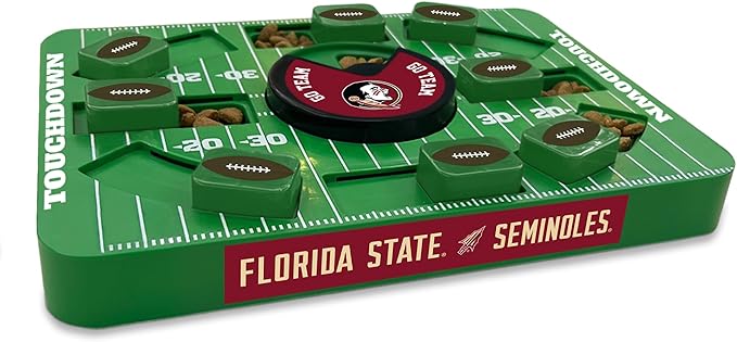 Pets First NCAA Florida State Large Puzzle Toy, New Size, Interactive Dog Treat & Slow Feeding Toy
