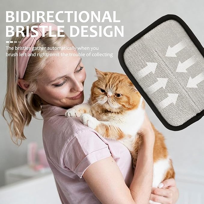 braxan 6 Pcs Pet Hair Removal Glove, Electrostatic Pet Hair Remover Gloves, Reusable Cat & Dog Hair Cleaning Gloves, Suitable for Couch, Furniture, Blankets, Curtain, Car Seat