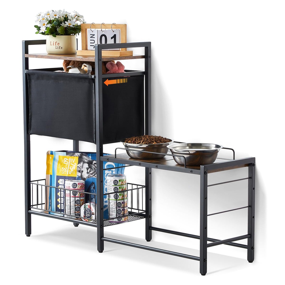 VEVOR Pet Feeding Station with Storage, 4 Height | Home Organization - Image 1