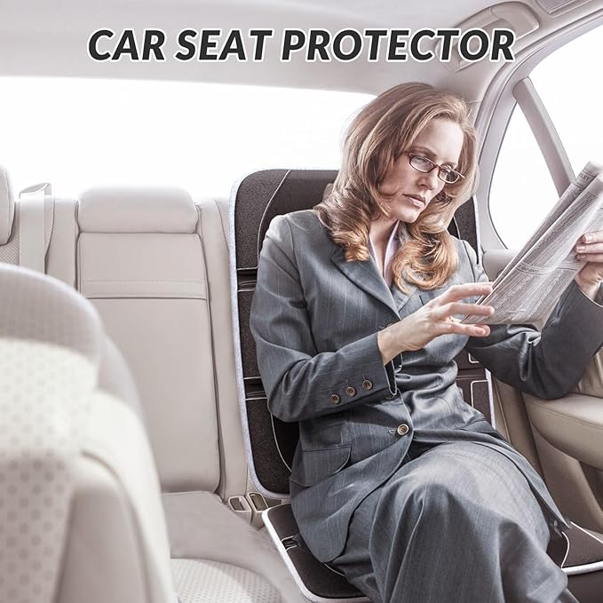 Gimars XL Thickest 5-Layer EPE Car Seat Protector for Child Car Seat and Pet, 2 Pack Large Waterproof 600D Fabric Carseat Protector Car Seat Cover with 2 Mesh Pockets for SUV Sedan Truck Leather Seat