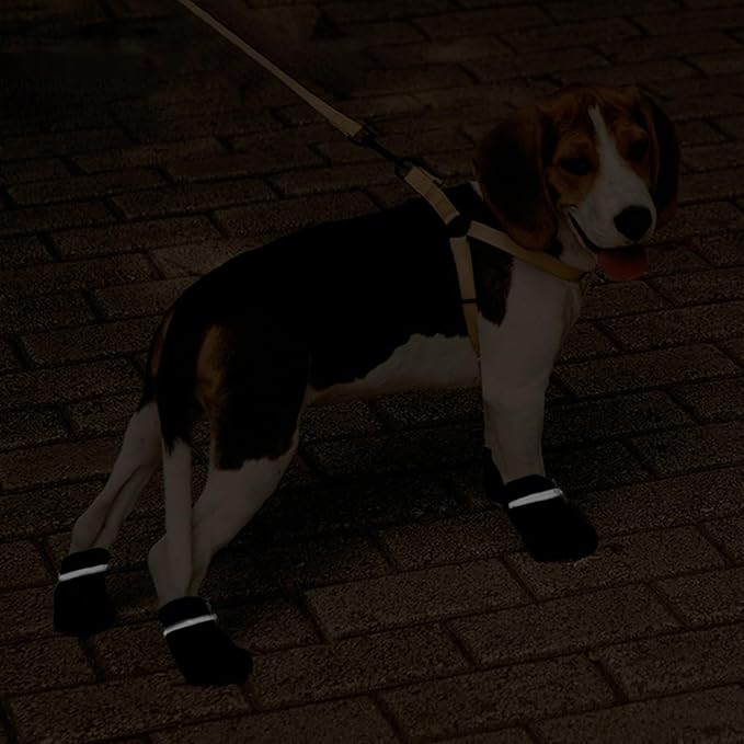 Shoes for Dog,Elastic Booties Anti-Slip Protectors - Reflective Dog Booties | for Puppy Pet Walking Camping Hiking Outside Floors Night