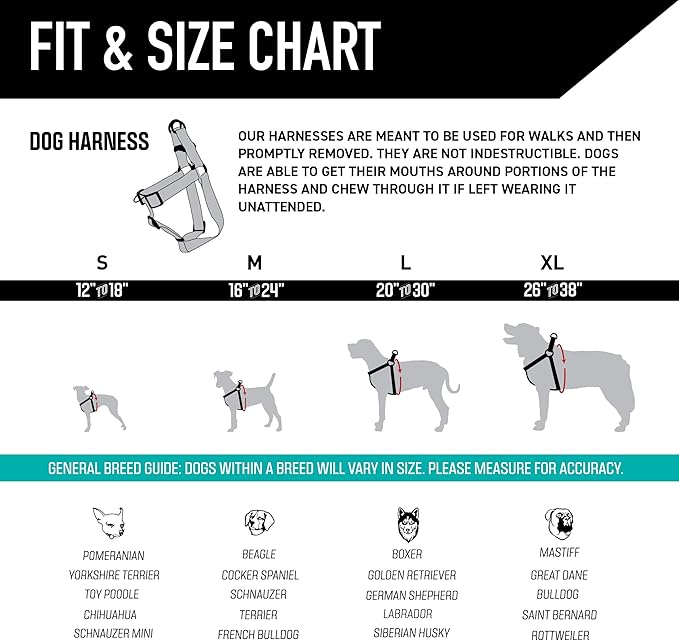 Wolfgang Heavy Duty Adjustable Dog Harness, Pull-Tested to Over 800 lbs for Walking & Training, BuenaOnda Print, X-Large