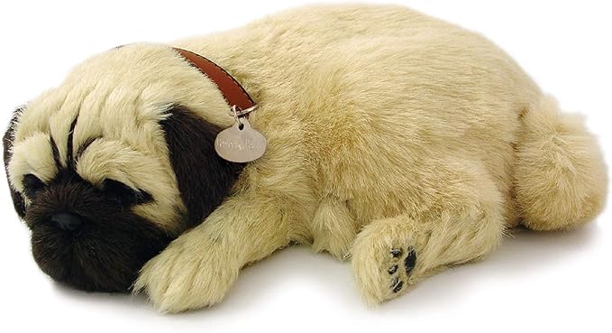 Original Petzzz Huggable Pug Puppy, Realistic, Lifelike Stuffed Interactive Pet Toy, Companion Pet Dog with 100% Handcrafted Synthetic Fur