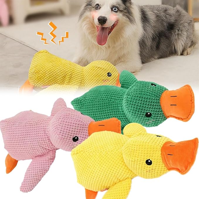 Calming Duck Dog Toy,Emotional Support Duck for Dogs (3PCS 9 * 8in)