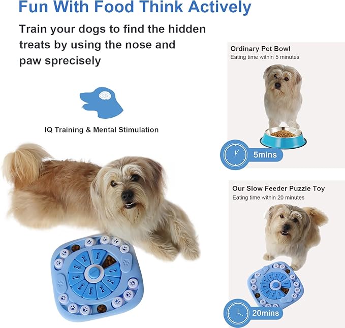 Dog Puzzle Toys Puppy Treat Food Puzzle Slow Feeder Toys for IQ Training,Mental Enrichment