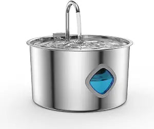 Cat Water Fountain Stainless Steel - 3.2L Pet Water Fountain for Cats Dogs Indoor - Automatic Pet Watering Dispenser