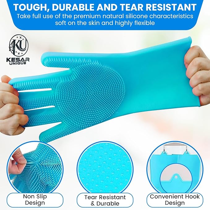 8PCS Pet Grooming & Shower Kit for Dogs & Cats| Dog Shampoo Brush with Silicone Dog Washing Gloves,Dog Bath Brush for Deshedding,Puppy & Dog Bathing Supplies(Short & Long Hair)
