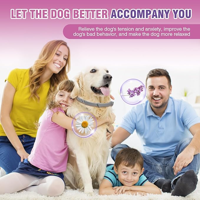Calming Collar for Dogs 4 Packs Dog Pheromone Anti Anxiety Calm Collars to Relieve Stress and Bad Behavior Like Separation 25 Inches Adjustable
