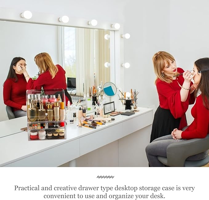 Cosmetic Storage Boxes Dividers Makeup Display Box Tabletop Organizer for Beauty Products