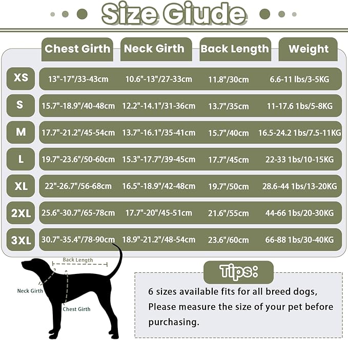 IDOMIK Dog Anxiety Calming Hoodie,Breathable Dog Anxiety Jacket Vest Coat for Thunderstorms,Fireworks,Vet Visits,Separation,Adjustable Dog Hoodies for Noise Block & Ear Protection Recovery,Green,3XL