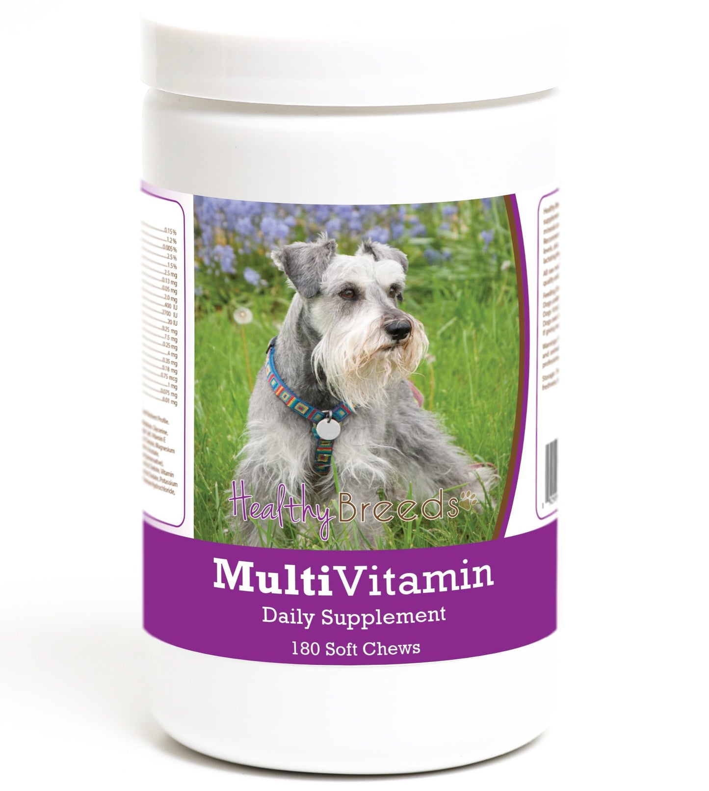 Healthy Breeds Miniature Schnauzer Multivitamin Soft Chew for Dogs 180 Count