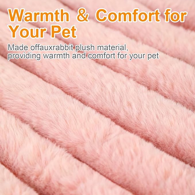 Washable Small Cat Dog Bed,Calming Anti Anxiety Round Donut Dog Bed,Fluffy Puppy Dogs Beds for Medium Small Dogs,Cute Kitten Cats Beds for Indoor Cats,Comfort Pet Beds for Medium Size Dog(Pink,M)