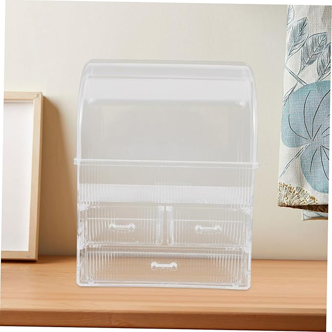 VICASKY Acrylic Makeup Organizer Box Storage Boxes for Bathroom Large Capacity Makeup Storage