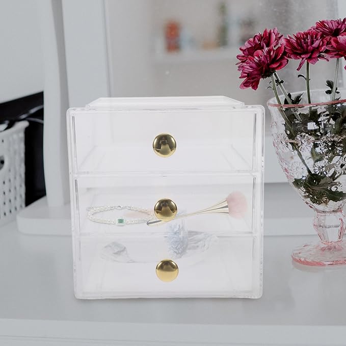 Alipis Organizer Clear Storage Box for Desktop Multi-use Storage for Cosmetics Jewelry Office Supplies Efficient and Space-saving Smooth