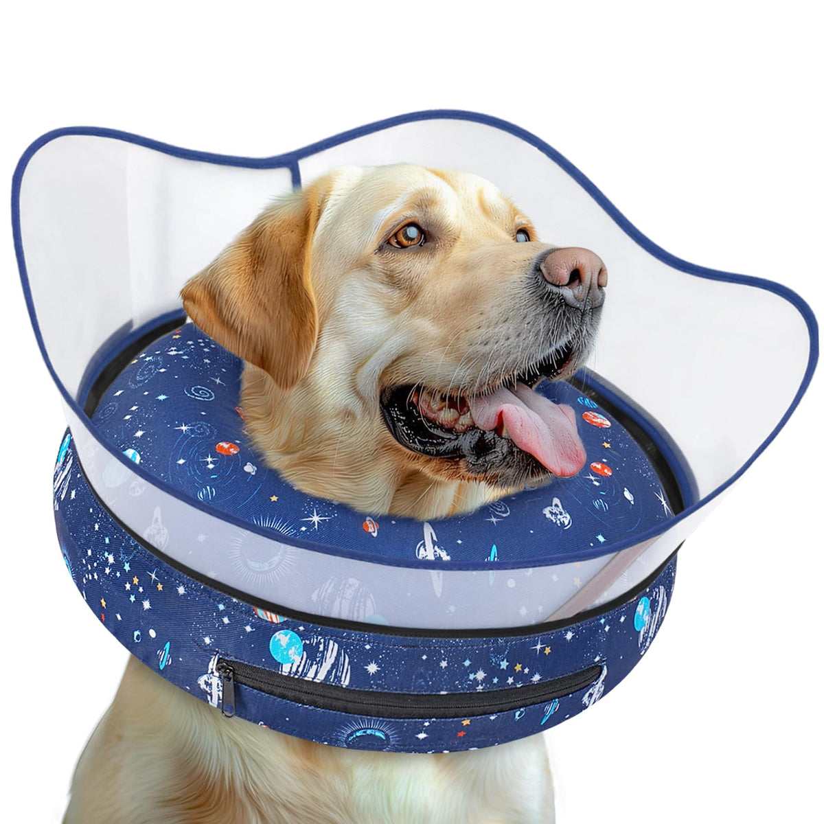 Elevated Inflatable Dog Cone Collar to Stop Licking, Dog - Image 1