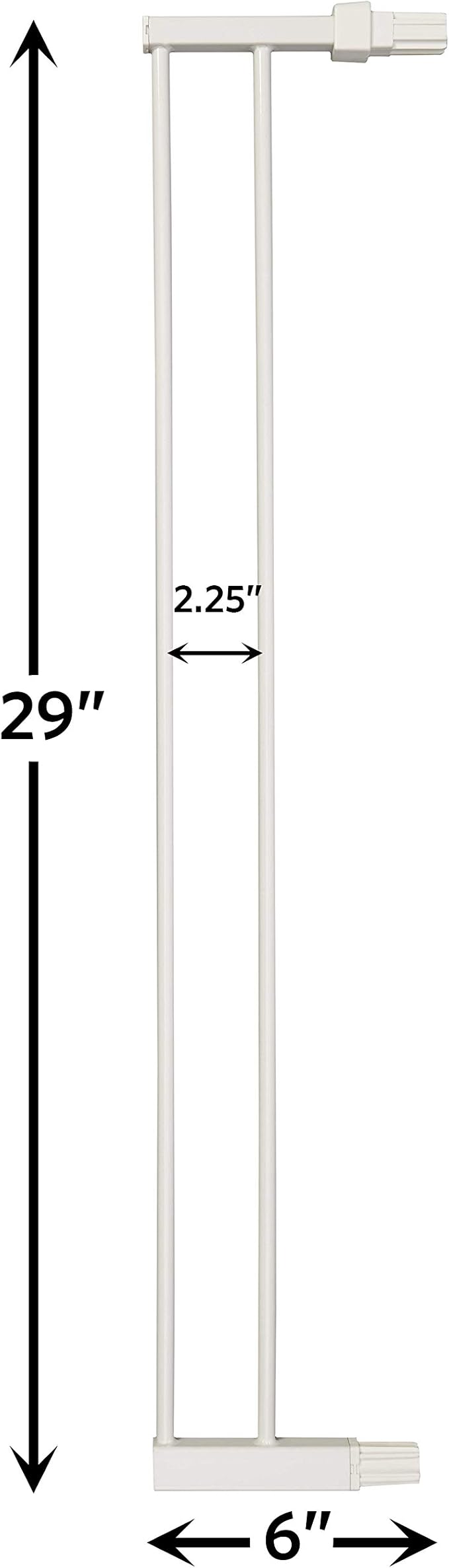 MidWest Homes for Pets Steel Pet Gate Extension; Pet Gate Extension Measures 6' Wide x 29' High in Soft White (Fits MW Model # 2929SW)