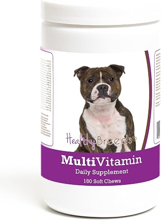 Healthy Breeds Staffordshire Bull Terrier Multivitamin Soft Chew for Dogs 180 Count