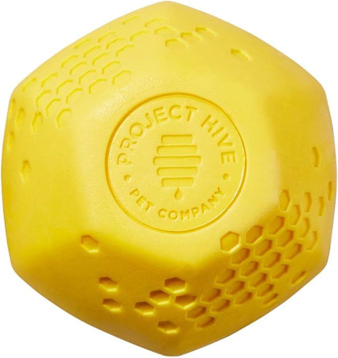 PROJECT HIVE ·PET COMPANY· - Hive Ball - Dog Balls - Toy for Large and Medium Breeds - Great for Fetch - Floats in Water - Durable and Tough for Aggressive chewers - Made in The USA