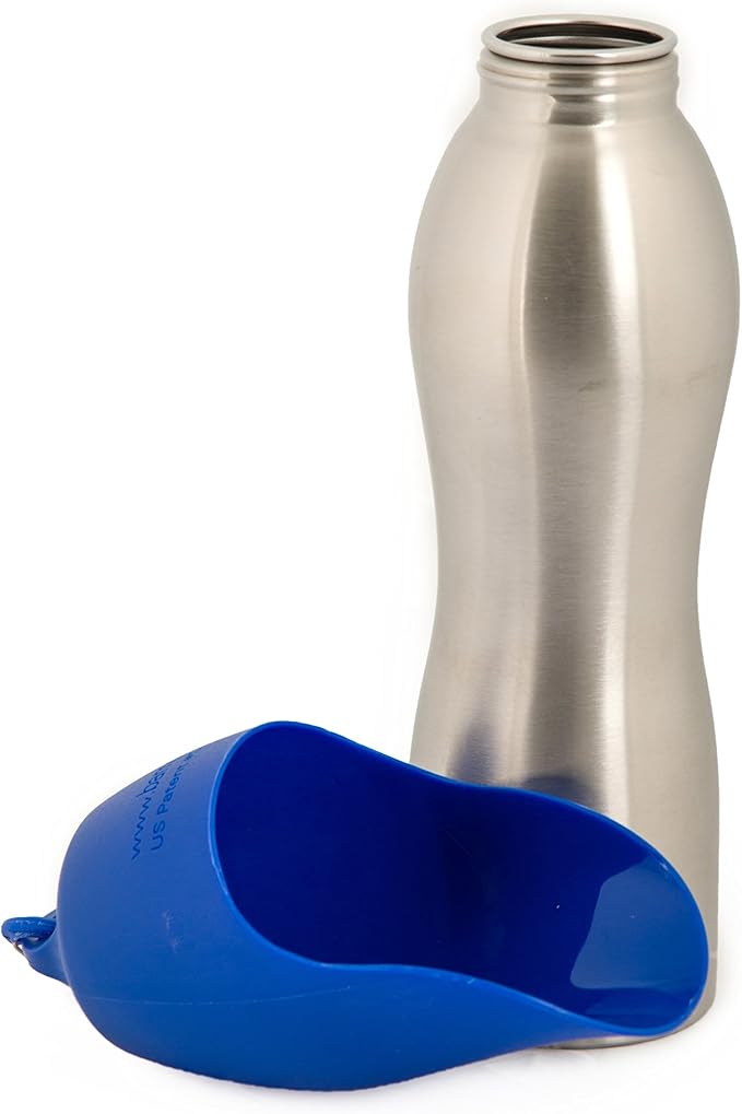 KONG H2O - Stainless Steel Dog Water Bottle - 25 oz - Blue