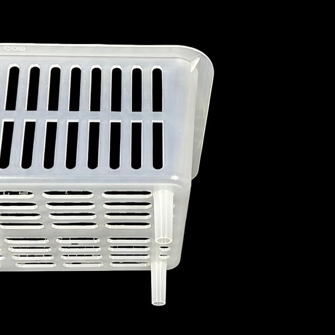 YDB Storage Plastic Drain Basket with Feet for Sorting Live Fresh Shellfish Oyster Abalone Scallop Geoduck Clams Mussels or Garden Harvest 4PCS (White)