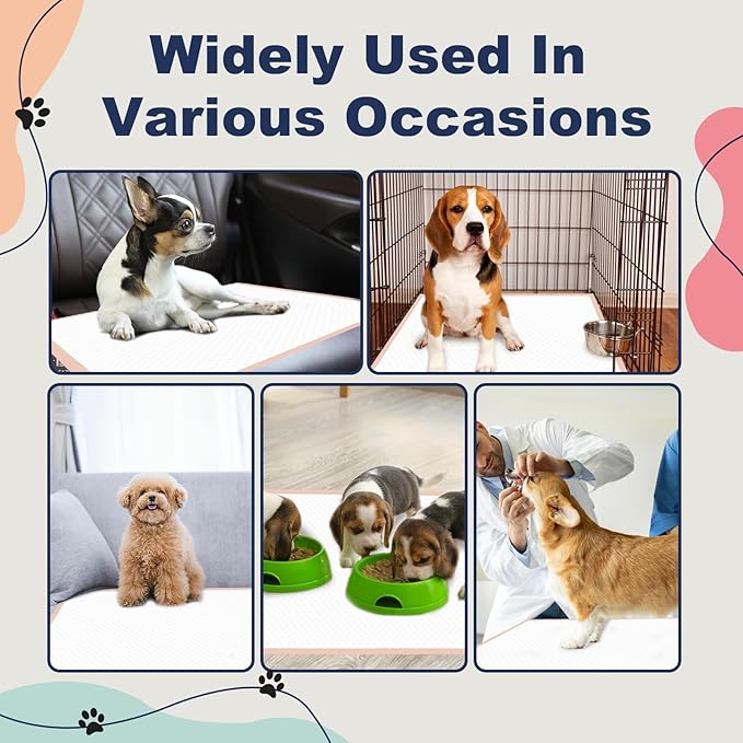 XXL Puppy Pads, 35 Count Dog Pads Extra Large, 36"×36" Pink Pee Pads for Dogs｜Disposable Training Pads, Super Absorbent & Leak-Proof & Quick Drying Potty Pads for Doggy