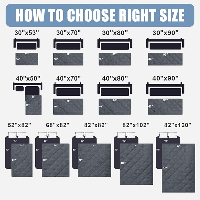 Smiry Waterproof Dog Bed Cover Pet Blanket, Soft Washable Dog Blanket for Furniture Bed Couch Sofa Reversible, Checkered (68"x82", Dark Grey/Black)