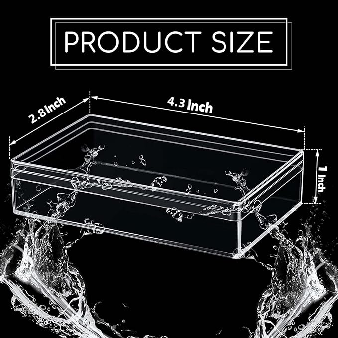 Acrylic Display Box with Lid - Clear Plastic Square Cube - 8 Pieces - Small - Wedding Party Gift Box - 4.3x2.8x1 Inch