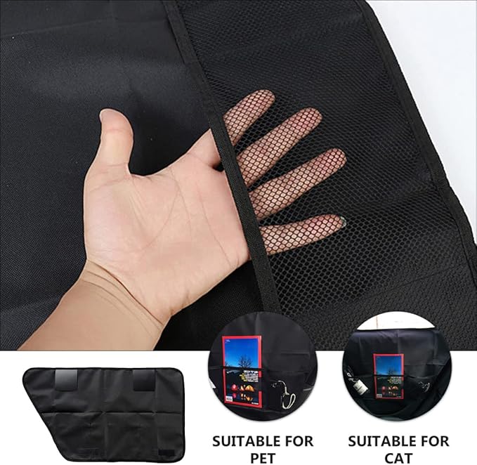 2-Pack Dog Car Door Guard - Anti-Scratch Back Seat Protector - Oxford Fabric, Black - Pet Supplies - Car Accessories for Dogs