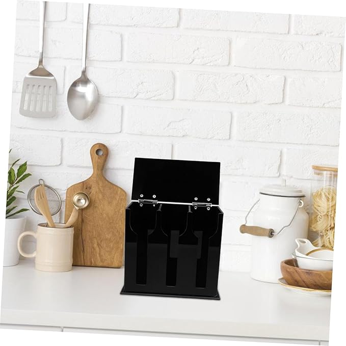 KICHOUSE Acrylic Utensil Dispenser and Cutlery Organizer Kitchen Spoon Storage Rack Space-Saving Tableware Holder for Household Use