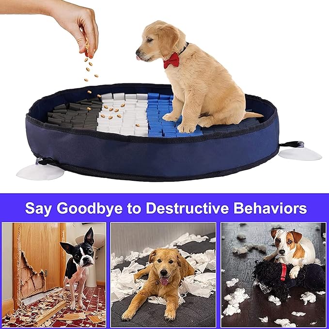 Snuffle Mat for Dogs,Pet Dog Feeding Mat,Dog Enrichment Toys Foraging Mat, Slow-Feeder-Bowl, Dog Puzzle Toys,Interactive Feed Game for Boredom for Training and Stress Relief