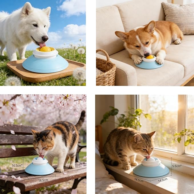 Dog Lick Ball,Licking A Ball Add More Fun Bowl, Dog Lick Ball Bowl,Licking A Ball for Dogs,Slow Down Eating Speed and Add More Fun for Your Dog and Cats. (W*2PCS)
