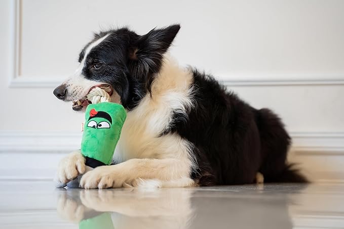 Squeaky Dog Plush Toy, Tools Bite_Stick Collection, 12", for Various Sized Dogs (Wrench, Large)