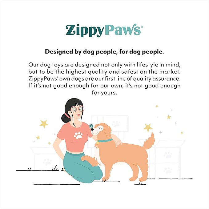 ZippyPaws Jigglerz - Zippy Paws Dog Beach Toy for Large and Small Dogs, Sea Animal Plush Toy with No Stuffing, Ocean Animals Themed Squeaky Interactive Dog Toys with Crinkle Head and Tail, Blue Whale