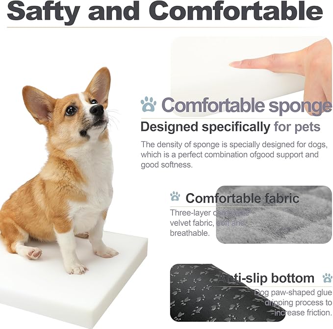 Youvee Dogs Car Seat and Bed 2 in 1,Pet Car Bed for 2 Small or 1 Medium/Large Dog up to 60 lbs,Dog Booster for car Back Seat,Safety,Comfortable,Storage Pocket,Fully Detachable and Washable(Black)