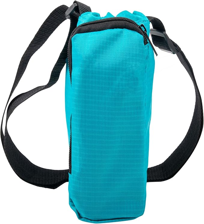 Trail maker Water Bottle Carrier Bag with Strap, Phone Pocket for Walking, Runs, Bike, Stainless Steel, Glass, Plastic