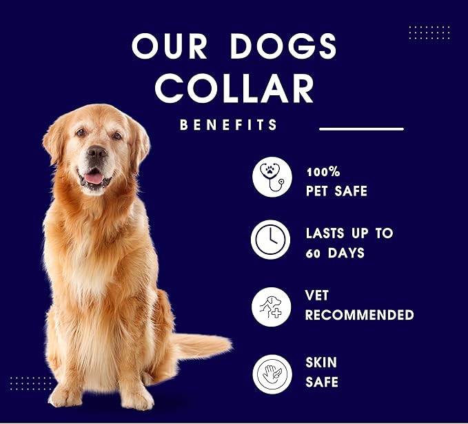 Calming Collar for Dogs - Natural Dog Anxiety Relief Collar, Dog Stress and Anxiety Relief, Reduces Puppy Stress & Unwanted Behaviors, 60-Day Effect, 13-20 Inch Adjustable & Waterproof