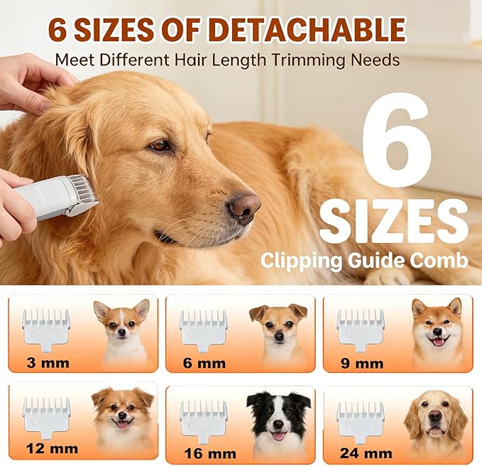 Simple Deluxe 10000Pa Strong Pet Vacuum for Shedding Grooming Kit with Hair Clippers & Shedding Brush, Dogs & Cats Hair Remover Vacuum with 2.5L Dust Cup, 3 Levels, 5 Grooming Tools，Low Noise, Gray