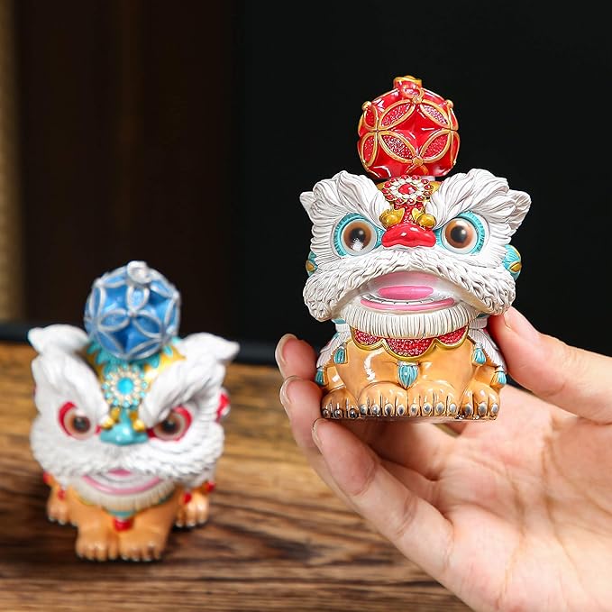 Color Changing Tea Pet, Tea Set Accessories Traditional Gongfu Tea Set Accessory, for Tea Lover Friends (red Lion Dance)
