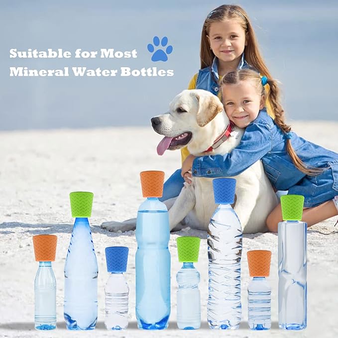 Silicone Dogs Shower Sprayer Head Attachment - Pet Shower Cap Sprinkler | Portable Outdoor Shower Heads for Camping, Hiking, Beach - Fits Most Plastic Mineral Water Bottle, 1 Pack Green