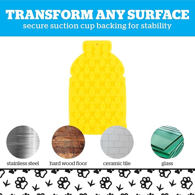 BigMouth Lickerade Silicone Lick Mat for Dogs and Cats, Slow Feeder Enrichment Pad, Dishwasher Safe Anxiety Relief Toy
