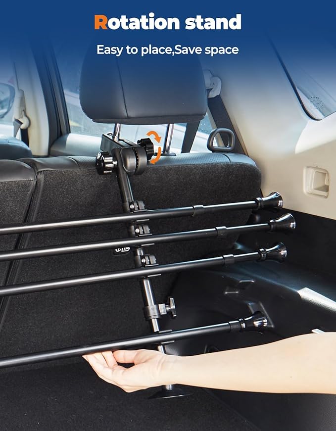 JOYTUTUS Adjustable Dog Car Barrier for SUVs,Vehicles, Trucks, Upgraded Universal-Fit Pet Divider Gate Carbon Steel Dog Barrier for Cargo Area 32" to 57" Width