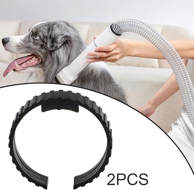 Generic 2 Pieces Dryer Hose Spare Rings, Pet Dryer Hose Clamps Wear Resistant Pipe Joint Clamp Replacement Pet Blower Accessory, Style C