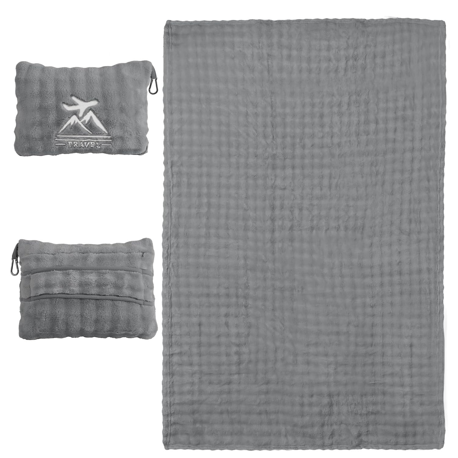 Travel Blanket and Pillow-2-in-1, Ultra-Soft&Compact | Travel Comfort - Image 1
