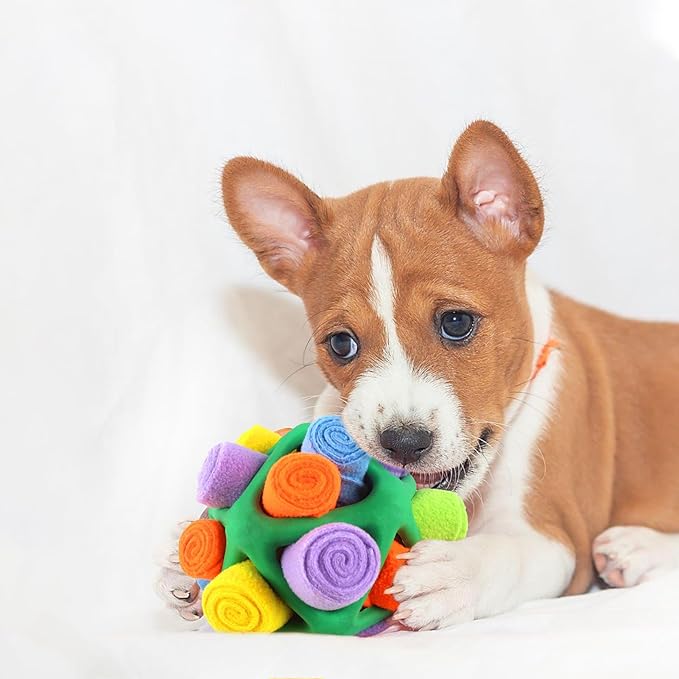 awakentti Puppy Chew Toys, Dog Treat Dispenser Toy, Pet Anxiety Relief and Calming Aid, Puppy Teething Toys for Small Medium Dogs (B)