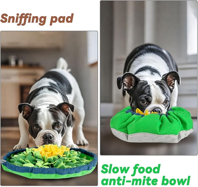 Snuffle Mat for Dogs Sniffing Feeding Mat,Dog Snuffle Mat Slow Feeding Bowl Dog Anti-Slip Nose，Adjustable Digging Toys Encourages Natural Foraging Skills and Mental Stimulation