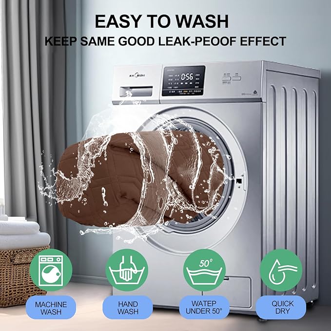 Smiry Waterproof Dog Blanket, 68x82 Inch Soft Pet Bed Cover Reversible, Washable Sofa Couch Furniture Protector for Small Medium Large Dog Puppy Cat, Geometric, Brown/Chocolate