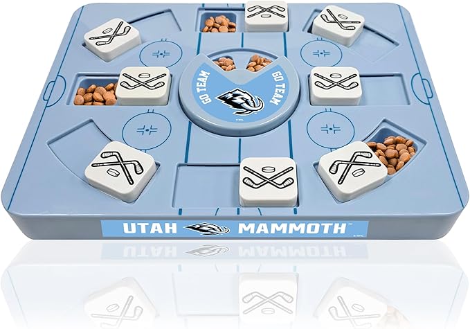 Pets First NHL Utah Mammoth Large Puzzle Toy, New Size, Interactive Dog Treat & Slow Feeding Toy