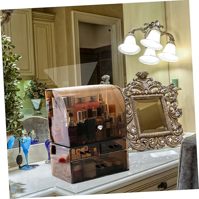 Acrylic Transparent Cosmetic Storage Box Drawer-type Organizer for Desktop Stylish Makeup Holder Design for Beauty Products and Accessories