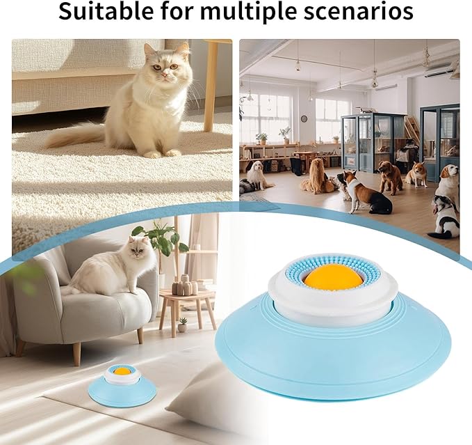 Dog Cat Licks Toys for Liquid Food, Anxieties Relief Slow Feeder Dog Lick Ball Treat Dispenser, Non-Slip Licking Bowl Enrichment Toys to Keep Them