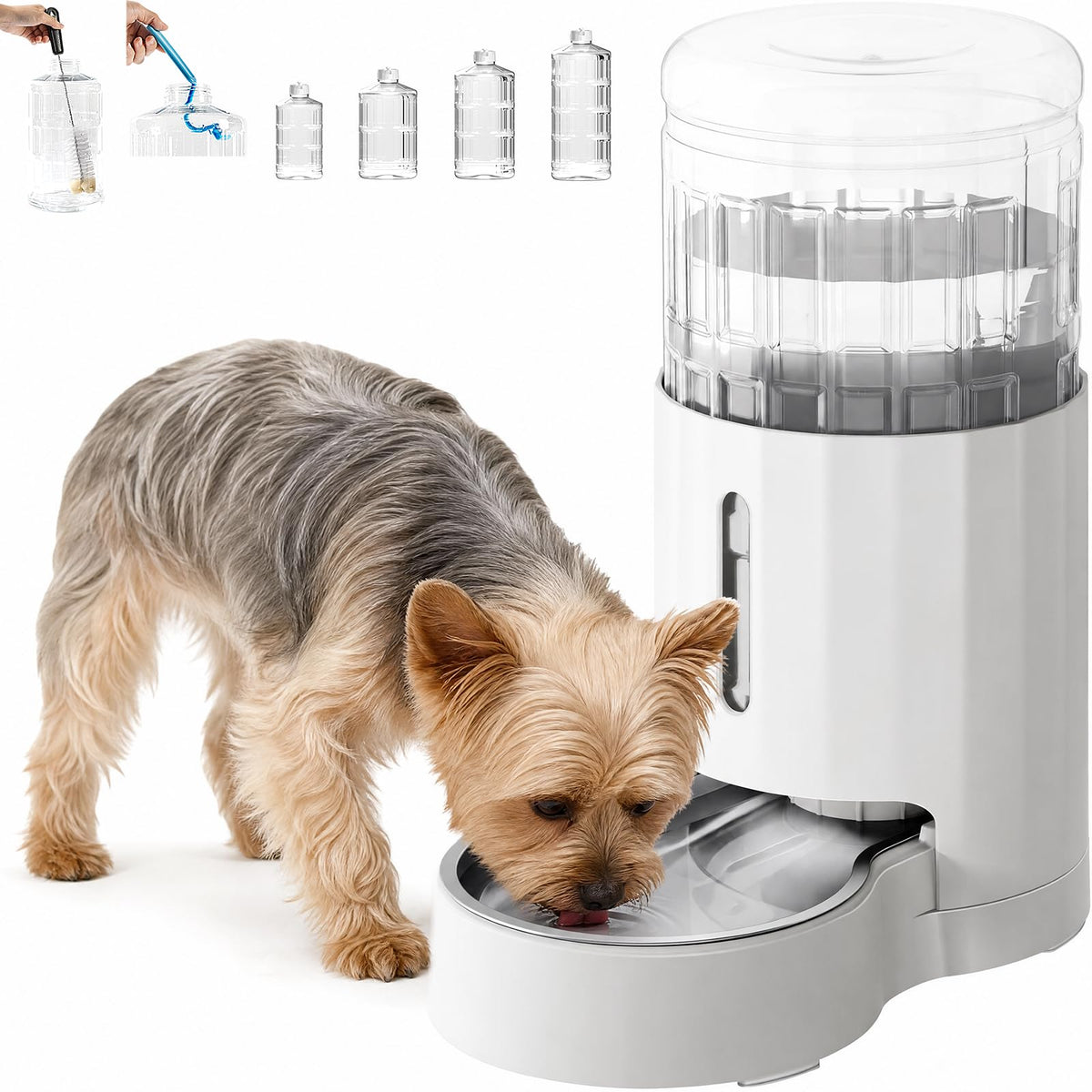 CZPET Dog Water Bowl Dispenser 5L, Wider Mouth Gravi - Image 1